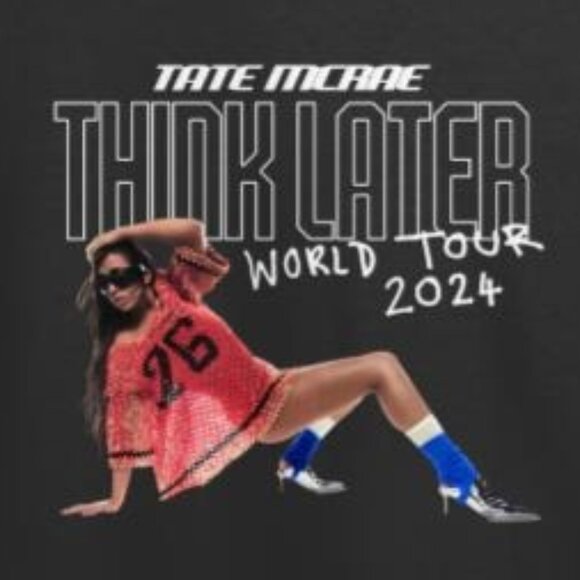 Tate McRae Think Later 2024 World Tour Unisex T-Shirt 2 Sided Pop Tee 79 - Picture 2 of 7